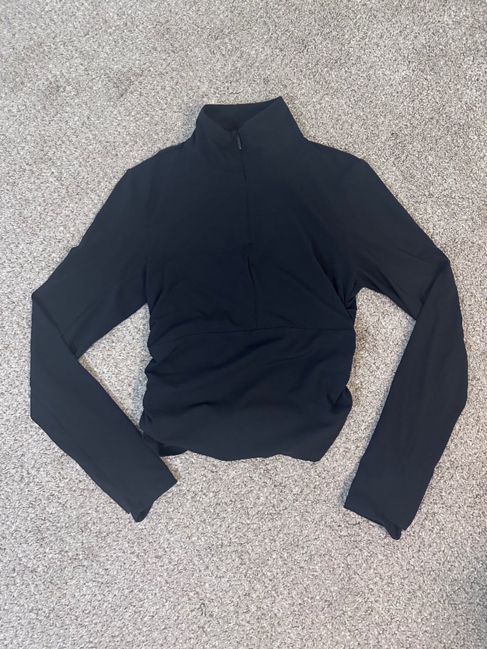 Womens Medium Black Athleta Transcend Half Zip